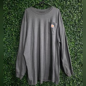 Carhartt Men's Gray Loose Fit Long Sleeve Shirts Size 3XL